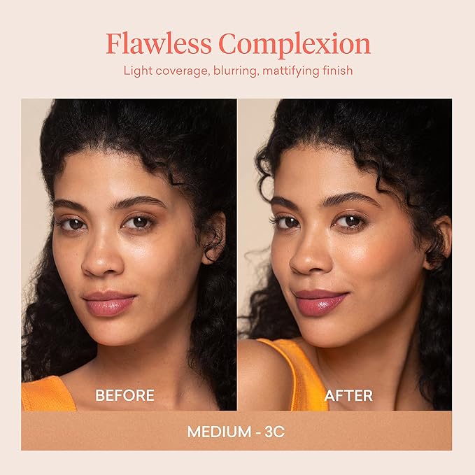 Toty by Sofia Vergara - Ilumina CC Creamy Compact SPF 50+ Mineral Broad Spectrum Sunscreen for Face + Ilumina Brush - CC cream foundation with spf 50 - MAKEUP - 3C Bundle