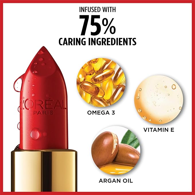 L’Oréal Paris Colour Riche Original Creamy, Hydrating Satin Lipstick with Argan Oil and Vitamin E, Brazil Nut , 1 Count
