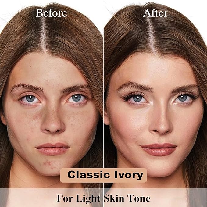 FV Moisturizing Foundation with Translucent Setting Powder, Long Lasting & Natural Finish, for Dry/Combination Skin, Nourishing Classic Ivory & Shimmer Sheer