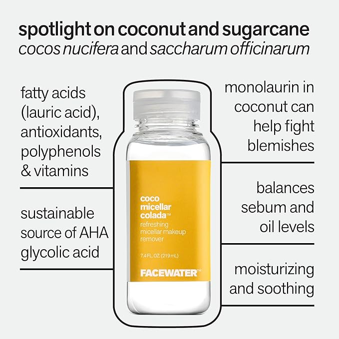 Facewater Coco Micellar Colada Refreshing Micellar Makeup Remover