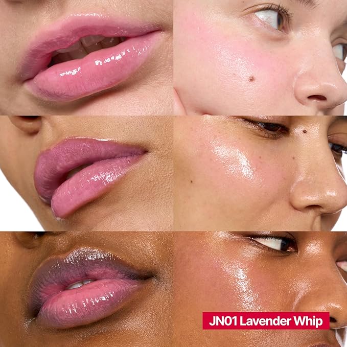 Glowy Jelly Pot + Keychain SET | Dewy Jelly Lip & Blush Color, Tinted Glow Jelly Balm, Dewy Buildable Finish – Lavender Whip (Creamy Lavender) | 0.14 oz
