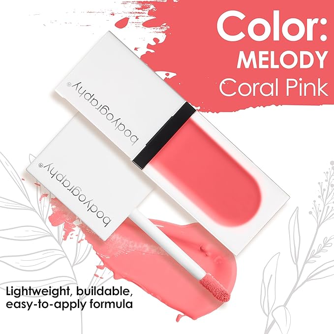 Bodyography Color Cassette Liquid Blush and Lip Tint - Multi Tasking Liquid Blush and Lip Product - Melody