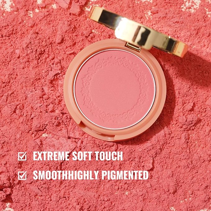 Oulac Powder Blush for Light to Fair skiin tone,Different Color Blush for Daywear in Style,