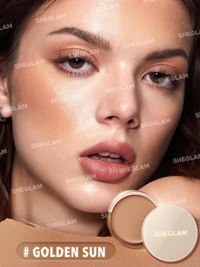 SHEGLAM Silk Haze Cream Bronzer Blendable Cream Makeup with a Lightweight Formula - Customizable Face Makeup for a Natural, Sun-Kissed Glow Long Lasting-Golden Sun