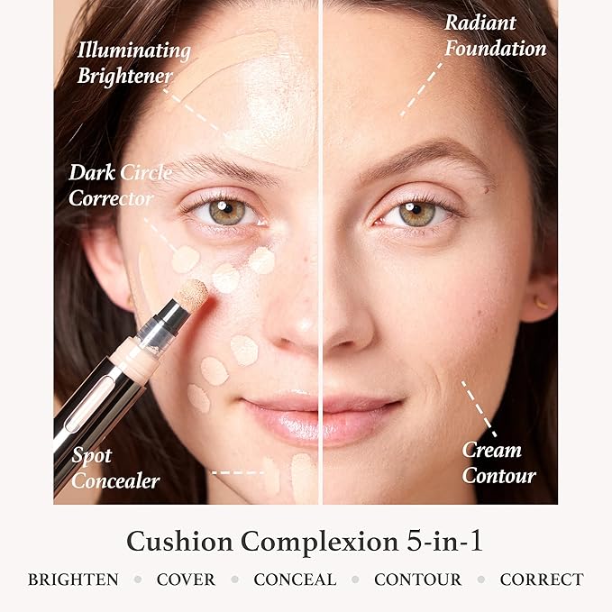 Julep Skin Perfecting Duo (2pc set) - Julep Patch Me Up Waterproof Pimple Patches 72 pcs & Cushion Complexion Concealer & Corrector Stick Infused with Turmeric & Hyaluronic Acid - Amber 400