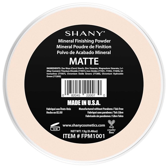 SHANY Mineral Finishing Powder - Paraben Free/Talc Free - Matte