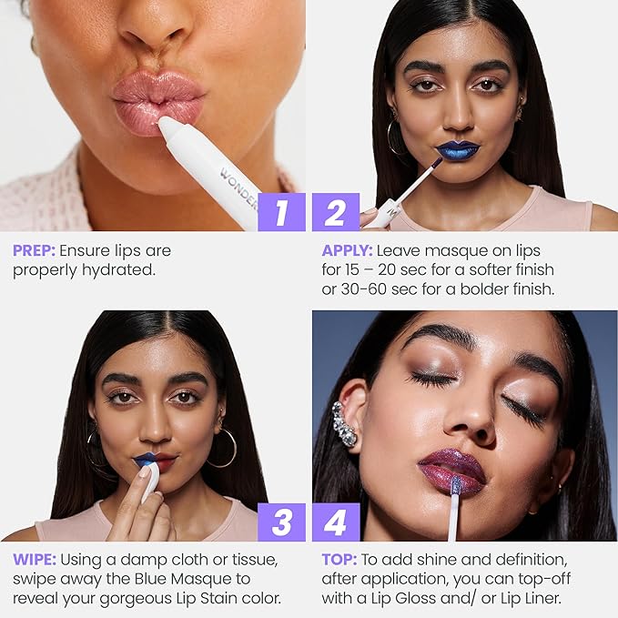 Wonderskin Wonder Blading Lip Stain Peel Off Masque - Long Lasting, Waterproof and Transfer Proof Pink Lip Tint, Matte Finish Peel Off Makeup (Glamorous Masque)