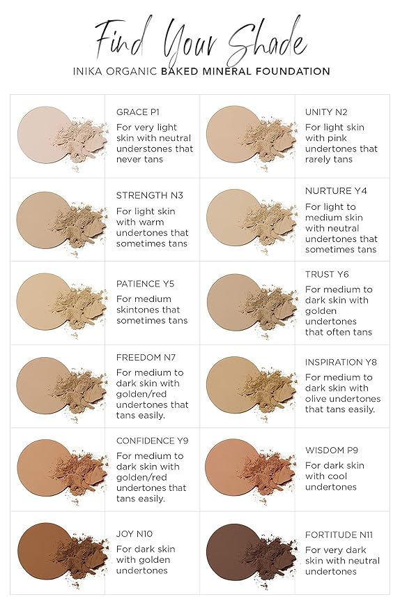 INIKA Wisdom Baked Mineral Foundation, 0.28 OZ