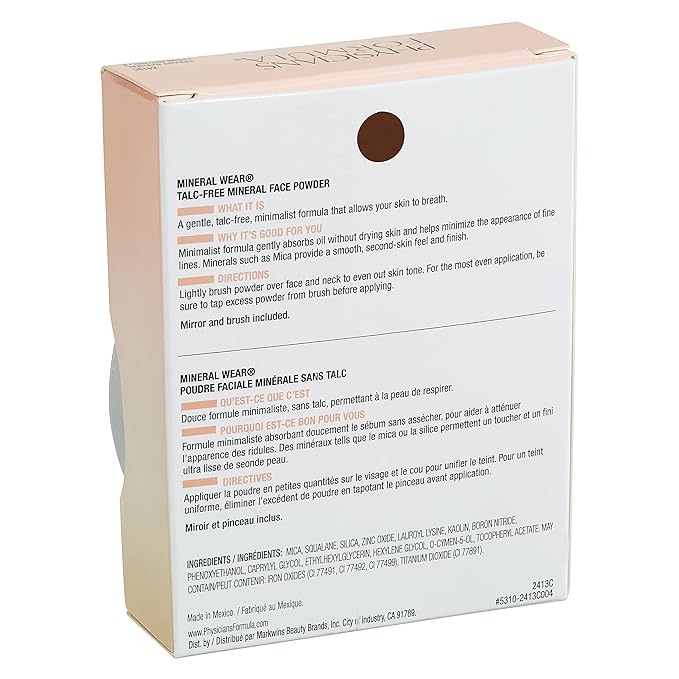 Physicians Formula Mineral Wear Talc-Free Mineral Face Powder, Smooth Satin Buildable & Blendable Coverage, Bare-Feeling Gentle Formula, Cruelty & Vegan - Creamy Natural