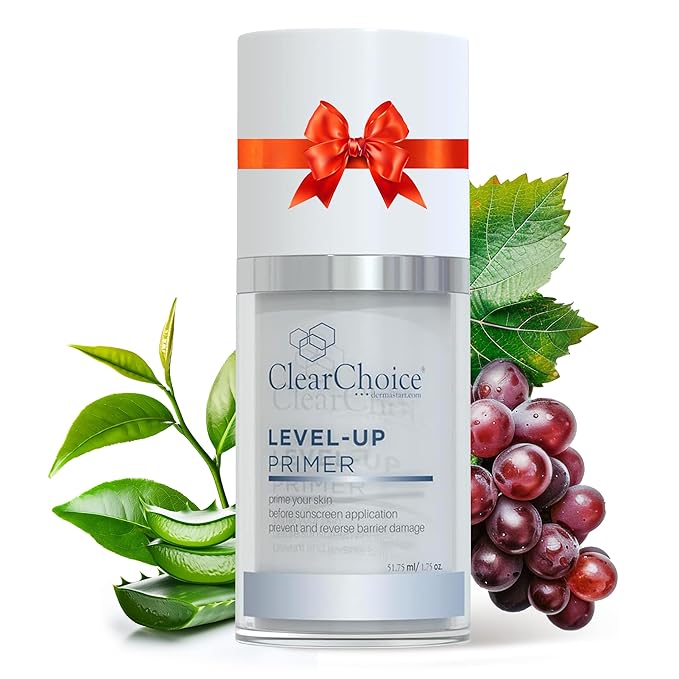 Clear Choice Level-Up Primer 1.7oz β Lightweight Face Primer with Antioxidants, Hydrates & Protects, Smooths Skin for Makeup Application, PABA-Free