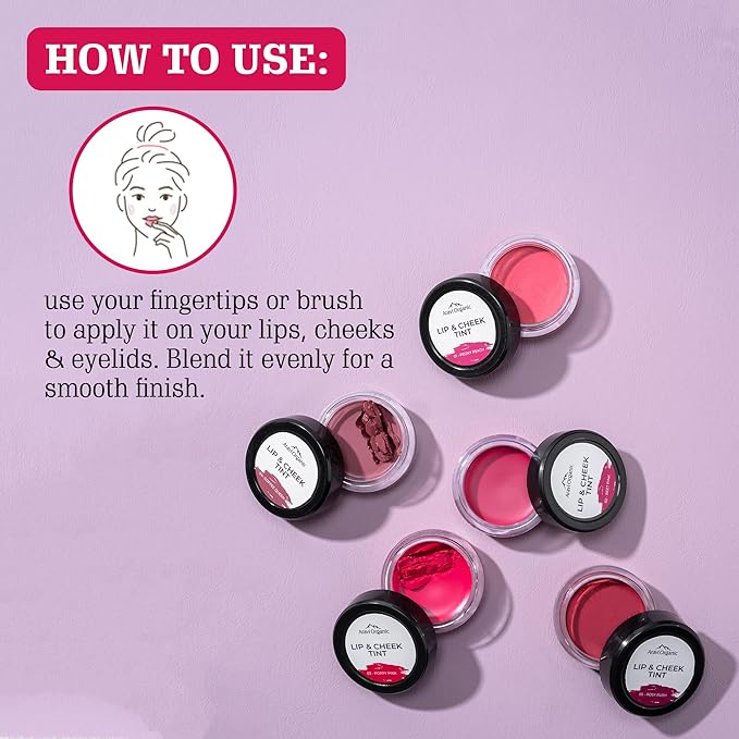 Everyday Lip & Cheek Tint for Women | Lip Tint - Peony Peach | Long Lasting, Vegan with Vitamin E Oil - 0.2 FL Oz / 8gm