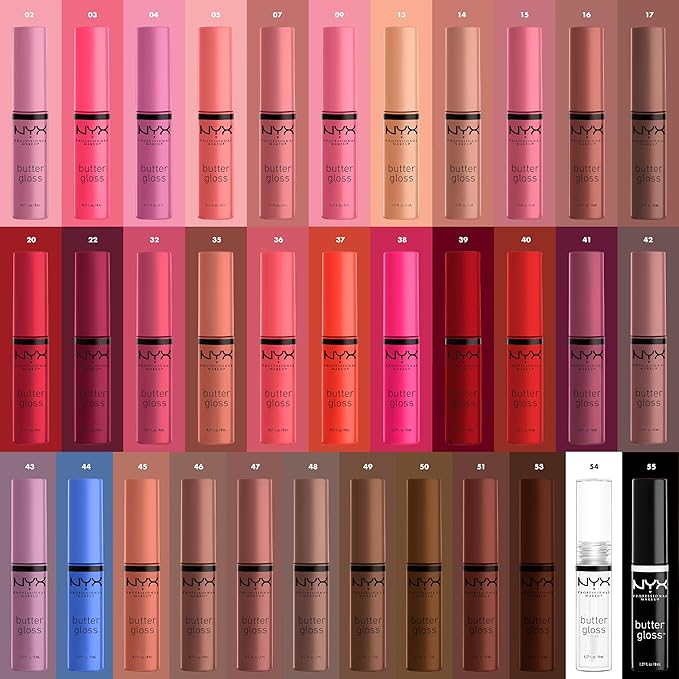 NYX PROFESSIONAL MAKEUP Butter Gloss, Non-Sticky Lip Gloss - Cranberry Pie (Mauve Purple)