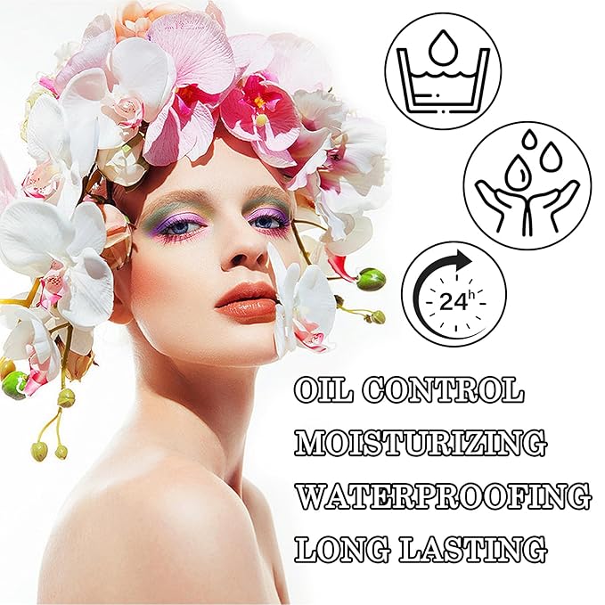 2PCS Full Coverage Concealer Foundation Set,Moisturizing BB Cream,Long Lasting Hydrating Lightweight CC Cream with Makeup Brush,Oil Control Face Moisturizer SPF 50 PA++++ Sunscreen(D)