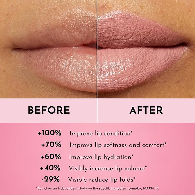 Forget the Filler Lip-Plumping Line-Smoothing Satin Cream Lipstick, Daisy Girl, Pink, 0.1 Ounce