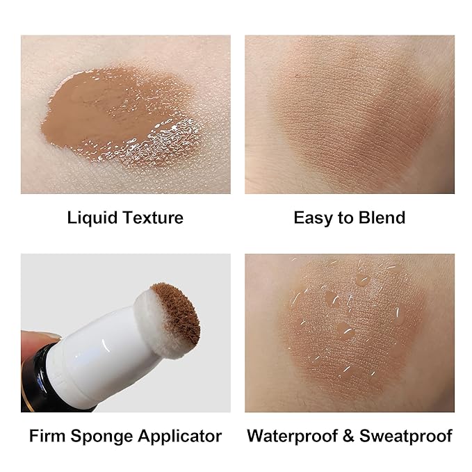 FV Liquid Contour Stick, Lightweight & Blendable Cream Contour Wand with Natural Finish, Long Lasting Liquid Bronzer Stick for Face Shaping, Vegan & Cruelty-free, 05 Brown