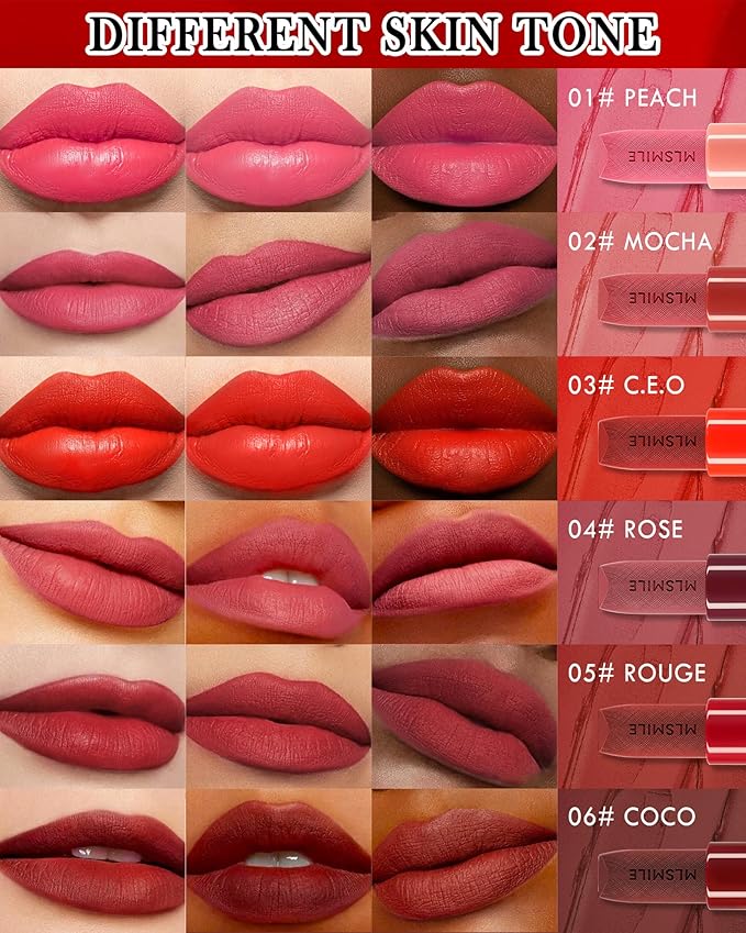Matte Lipstick Nude Pink, Nude Matte Lipstick Long-Lasting Lip Makeup Waterproof Smudge Proof for Women,Silky Velvet Moisturizing Lip Stick High Impact Lip Color Lip Gloss Balm Gift for Girls-02