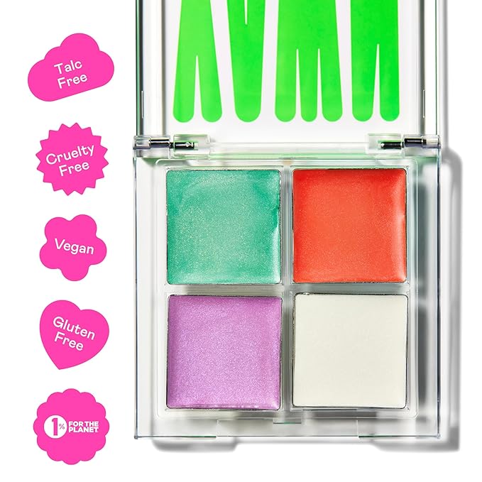YAWN Non-Toxic Lip + Cheek Palette for Kids & Teens | For Lips, Blush & Highlighter | Shimmery, Vegan & Cruelty-Free | Free from Parabens, Sulfates, Phthalates & More | Made in USA
