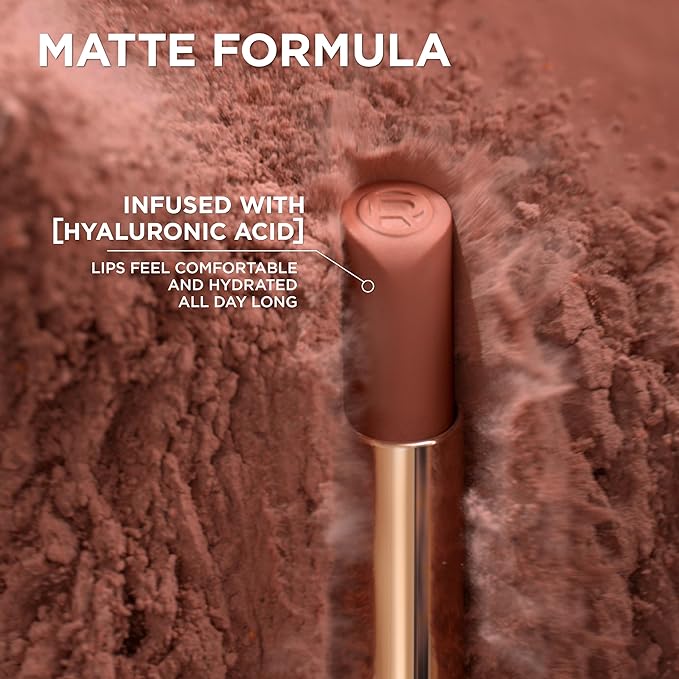 L'Oreal Paris Colour Riche Intense Volume Matte Lipstick, Lip Color Infused with Hyaluronic Acid for up to 16hr All Day Comfort, Le Rouge Avant-Garde, 0.06 oz