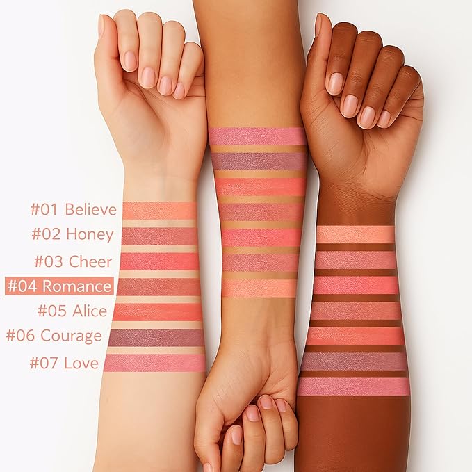 FV Liquid Blush, Long Lasting Buildable Cream Cheek Tint with High-Pigment Color, Weightless Blendable Formula for Natural Dewy Finish (Romance)
