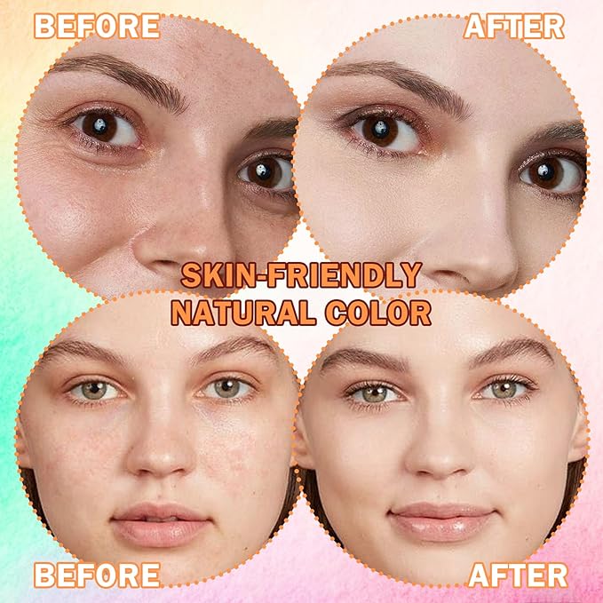 Tri Color Corrector Face Concealer Palette Set with Brush,Moisturizing Long Lasting Waterproof Color Correcting Concealer Full Coverage Cream Contour Foundation Makeup Palette Kit(2PCS)
