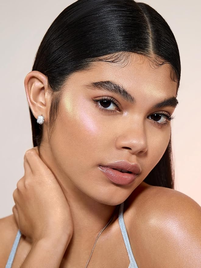 SHEGLAM Chroma-Glow Bloom Liquid Highlighter Color Changing Gel Cream Multichrome Highlighter High-Shine Finish Long Wear Brightening Non-Caking-Stardust