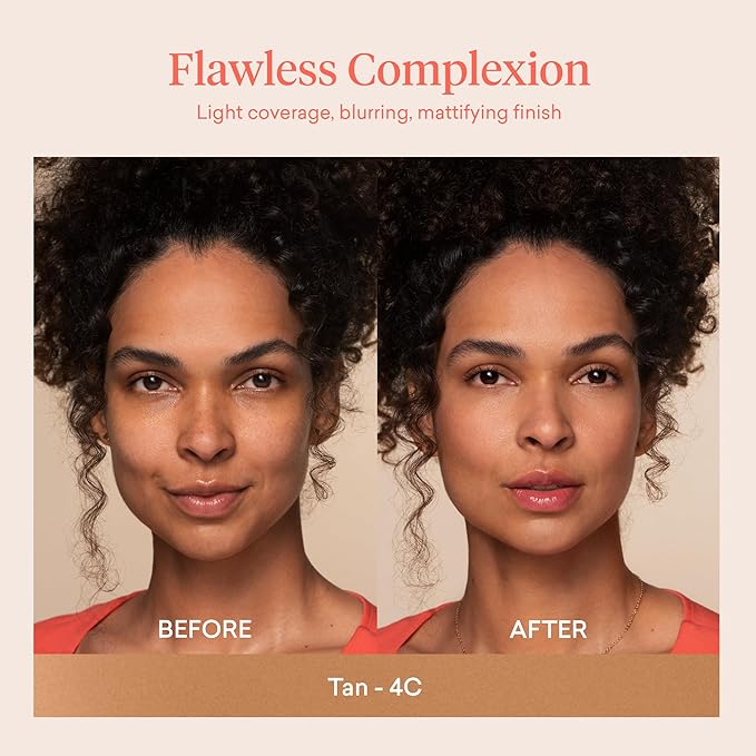 Toty by Sofia Vergara - Ilumina CC Creamy Compact SPF 50+ Mineral Broad Spectrum Sunscreen for Face + Ilumina Brush - CC cream foundation with spf 50 - MAKEUP - 4C Bundle