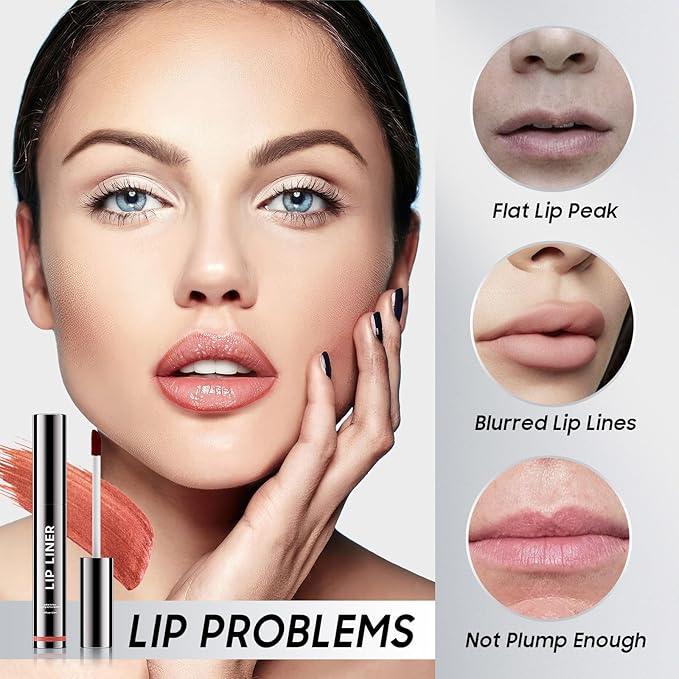 Lip Stain - Lip Liner Stain, Long-Lasting Moisturizing Lip Liner Peel Off, Waterproof Lip Tint with Matte Finish, Transfer-Proof, Instant Peel Off Lip Stain Stay On All Day (Nude)