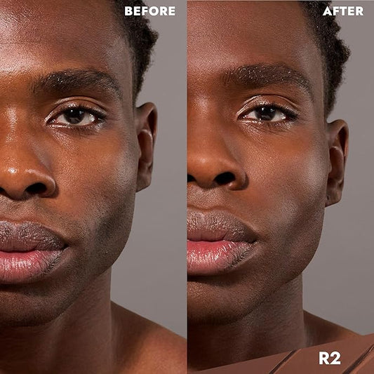 COVER FX Complete Coverage Kit: Total Cover Cream Foundation - Shade R2 + Custom Cover Blending Brush