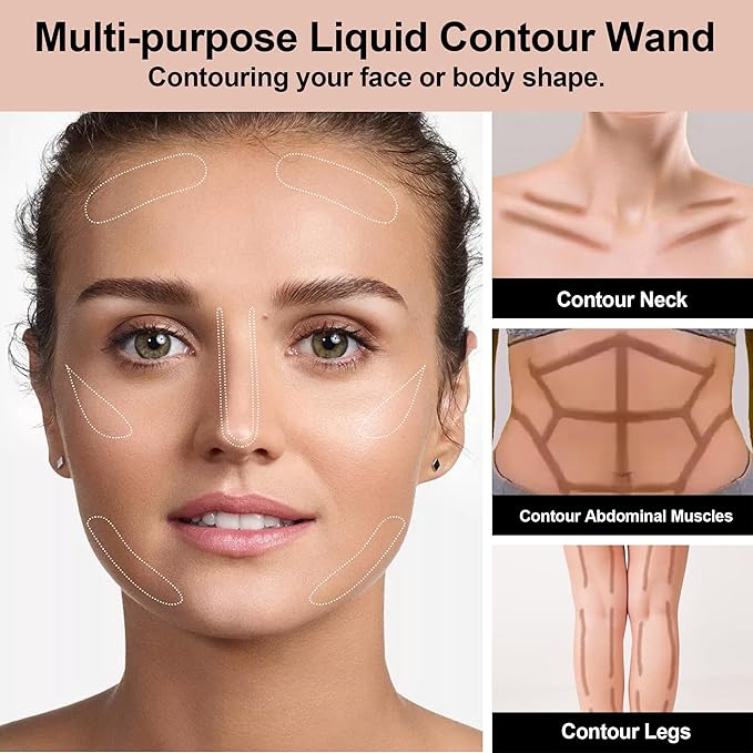 FV Liquid Contour Stick, Lightweight & Blendable Cream Contour Wand with Natural Finish, Long Lasting Liquid Bronzer Stick for Face Shaping, Vegan & Cruelty-free, 05 Brown