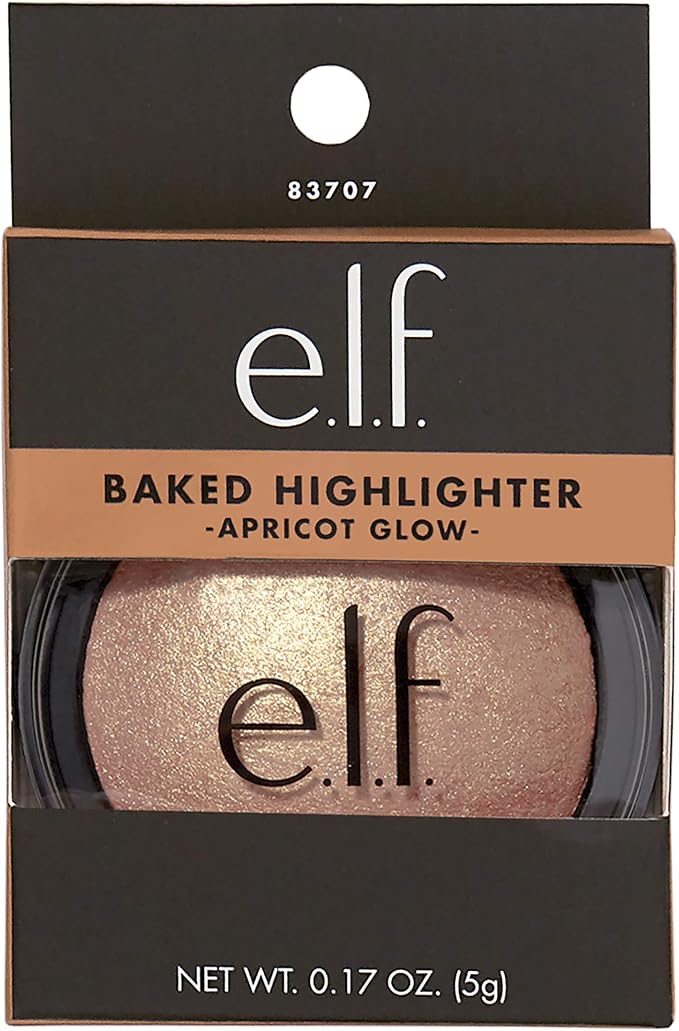 Elf Cosmetics Baked Highlighter 83707 Apricot Glow, 1.1 Ounce