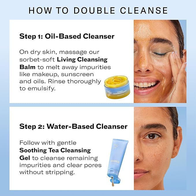 Then I Met You Living Cleansing Balm, Melts Makeup & Sunscreen, Non-Stripping Zero Residue Oil Cleanser with Seaberry, Olive, Grape Seed Oils, Vit E & Persimmon, First-Step Clean Vegan Korean Skincare