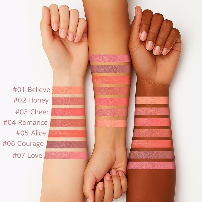 FV Liquid Blush Matte, Long Lasting Buildable Cream Blush with High-Pigment Color, Weightless Blendable Flush for Natural Finish (Love)