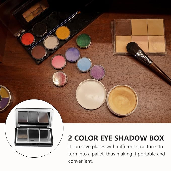Luxshiny Makeup Case Organizer Empty Eyeshadow Box Empty Eyeshadow Pans Refillable Makeup Container Case For Eyeshadow Powder Blush Lipstick Highlight Makeup Palettes Makeup Samples