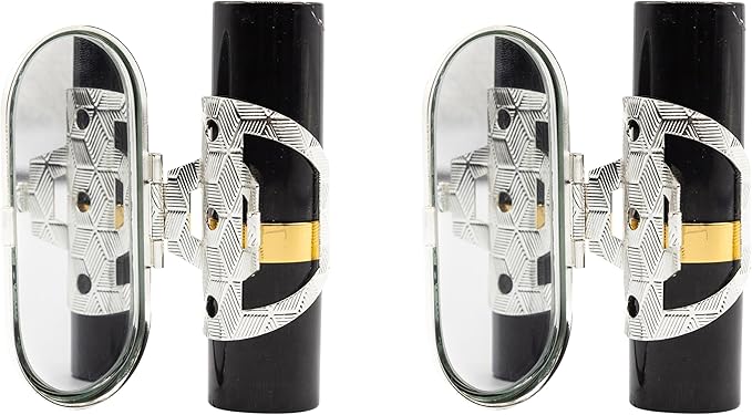Stephanie Imports Set of 2 Clip-On Round Lipstick Mirrors (Throwback Squares)