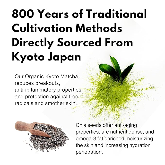 KITAO Organic Moisturizing Oil & Makeup Remover for Dry, Oily & Sensitive Skin Women & Men, Hydrating Cleansing Cream with Natural Matcha& Chia& Antioxidant for Eyes, Face, Lip from Japan, 3.8 Fl Oz
