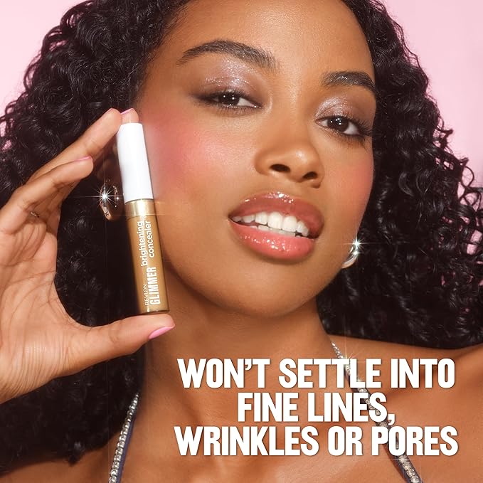 Revlon Glimmer Correcting Concealer, Liquid Under Eye Makeup, Made with Caffeine, Vitamin C, & Stevioside, 115, 0.3 fl oz