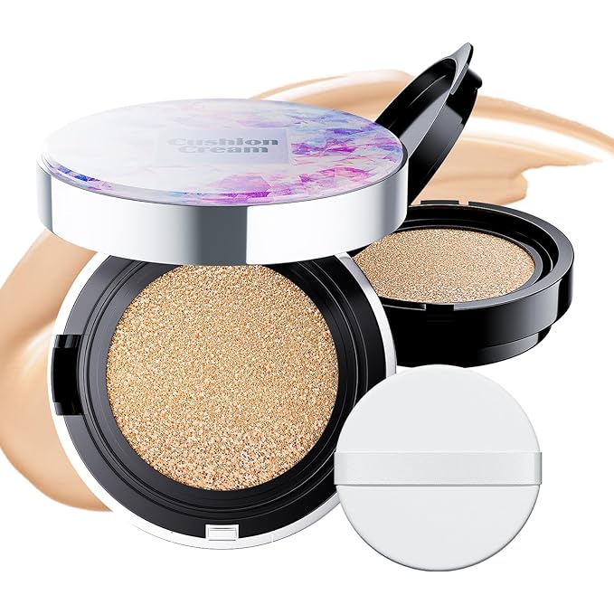 Lip Stain Peel Off (Rose) With Mushroom Head Air Cushion CC Cream (Natural)