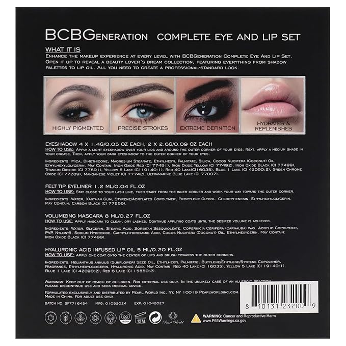 BCBGeneration Natural Complete Eye and Lip Set - 4 pcs Kit - Bronze
