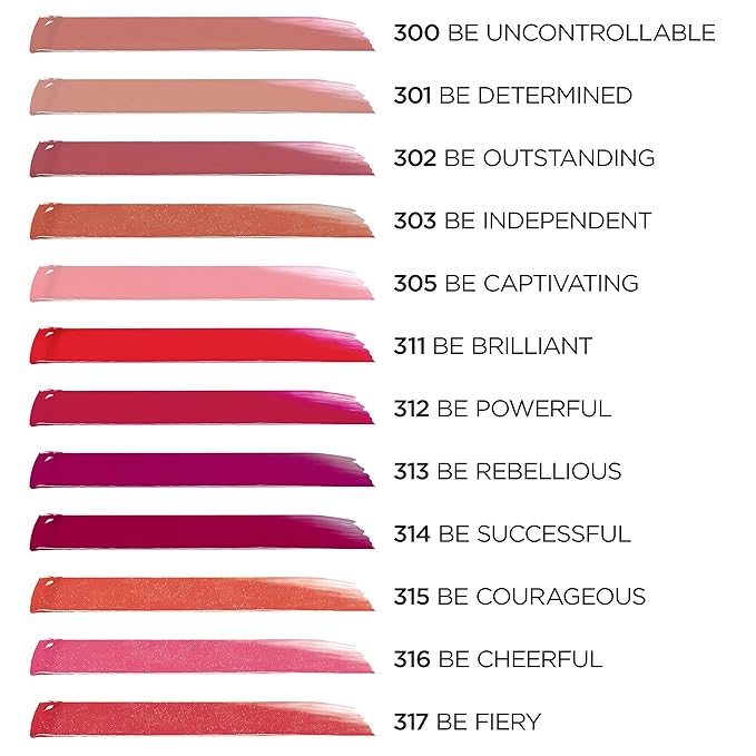 L'Oreal Paris Brilliant Signature Shiny Lip Stain Lipstick, Be Uncontrollable 0.21 Fl Oz.