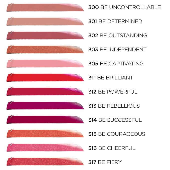 L’Oréal Paris Makeup Brilliant Signature Shiny Lip Stain, High Impact Glossy/Shiny Finish with a Lightweight Feel, Be Brilliant, 0.21 fl. oz. (Pack of 2)