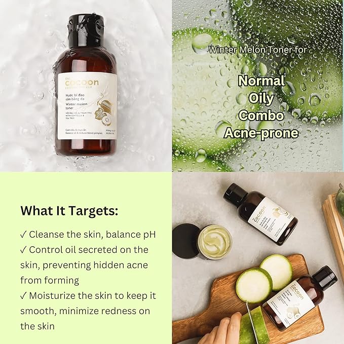 Winter Melon Mega Cleansing Set (SAVE 40%): 1x Micellar Water 16.9 fl oz, 1x Cleanser 10.5 fl oz, 1x Toner 10.5 fl oz