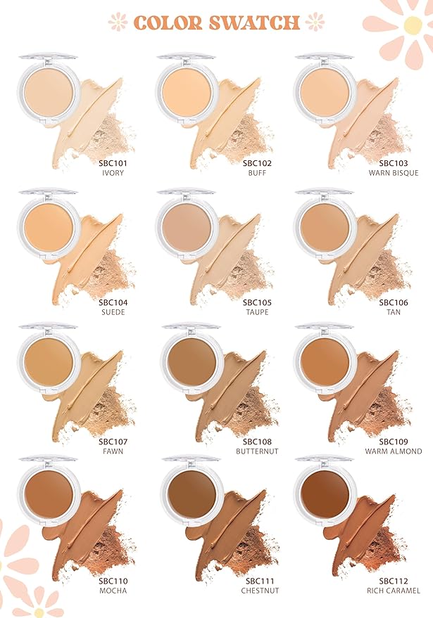 J.CAT BEAUTY Skin Bloom Cream to Powder Compact, Taupe, Women's Makeup and Accessories