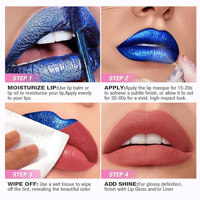 Jolilab Quick Lip Stain Peel Off,Wipe Off,Waterproof,Transfer proof,Highly Pigmented,Ultra Long Lasting Peel Off Lip Makeup With Matte finish for All-day Wear.(#04 Bright Coral)
