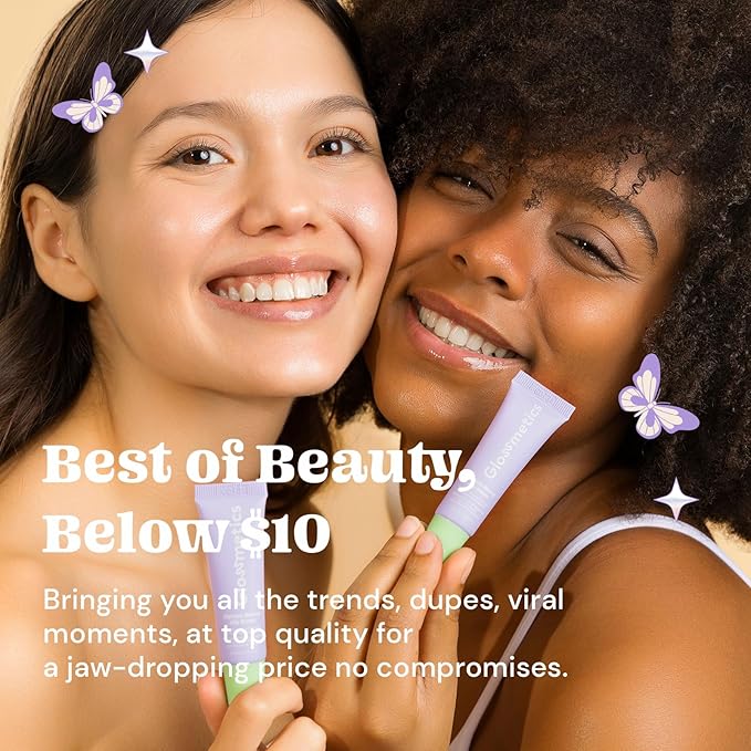 Glossmetics Lychee Berry Lip Glaze - Overnight Lip Mask for Dry Lips. Fruit Butter Lip Mask, Hydrating and Moisturizing Lip Balm for Soft, Smooth Lips. Clear, 10ml