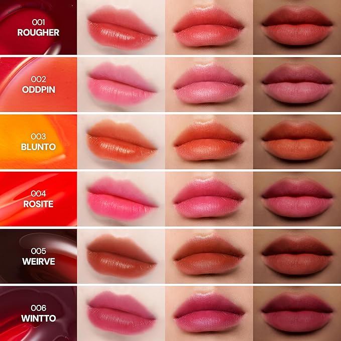 Liptique Korean Lip Stain Peel Off - 24 Hour Long Lasting Lip Tattoo, Waterproof & Transfer Proof, Nourishing & Hydrating Lip Tint for Women, Instant Plumping Lip Tints Peel Off (004 ROSITE)