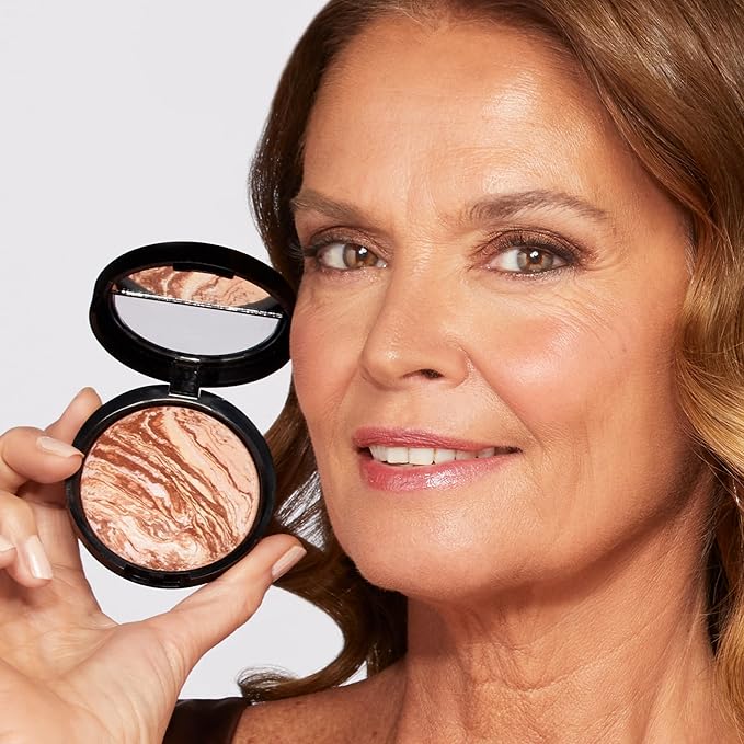 Baked Bronze-N-Brighten, Fair + Blush-n-Brighten, Pink Buttercream + Dual-Ended Blush & Bronzer Brush