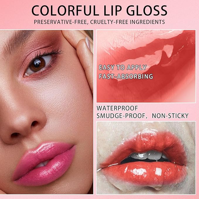 7 Colors Lip Tint Stain Set, Plumping Mini Liquid Lipstick, Korean Lip Gloss Moisturizing Natural, Multi-Use Lip and Cheek Tint, Long lasting Non-Stick Cup Waterproof,High Pigment, Vivid Color (SET A)
