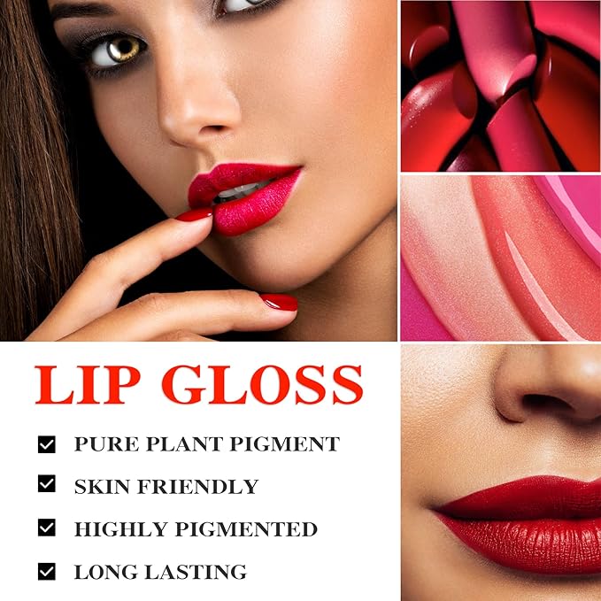12 Colors DIY Lip Gloss Pigment Set,Liquid Pigment for Lip Gloss Natural Multifunctional High Color Rendering Red Warm Color Pigment for Lip Gloss Making-Set A