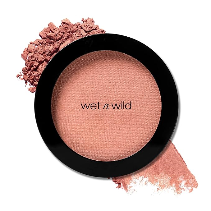 wet n wild Color Icon Blush, Effortless Matte Natural Sheer Glow & Seamless Blend, Luxuriously Infused Smooth Jojoba Oil, Cruelty-Free & Vegan - Pearlescent Pink