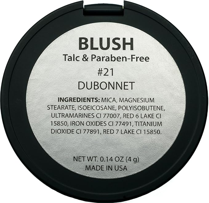 Dubonnet Deep Dark Pink Purple Red Vegan Blush Pressed Cheek Color Powder, Talc & Paraben Free, No Animal Testing & Cruelty Free